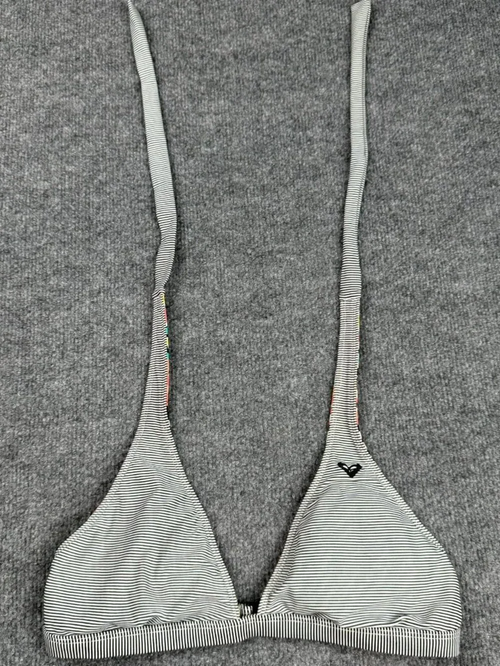 Roxy Reversible Triangle Bikini Top No Size Tag Check Measurements Fits L/XL